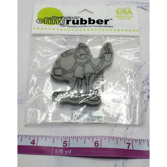 Stampendous Changito Coffee CRV110 Monkey Morning Coffee Cling Rubber Stamp - Picture 6 of 7